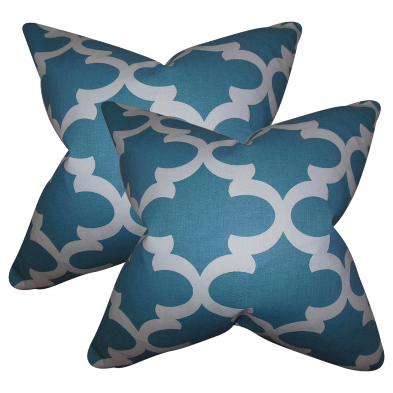 Square Pillow Cover & Insert, Blue