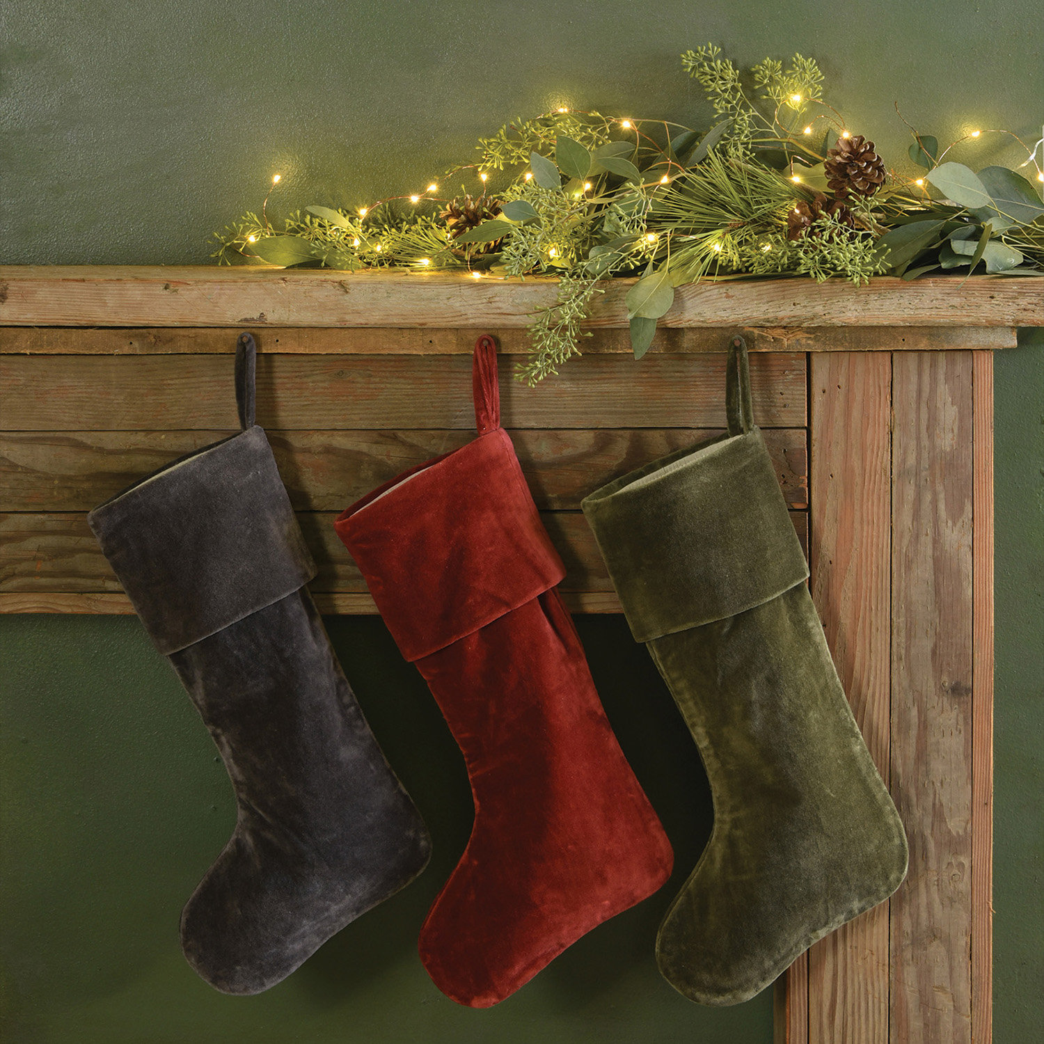 The Twillery Co.® Kelly Velvet Stocking, Red