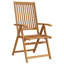 Chaise de jardin pliante en bois massif brun acacia