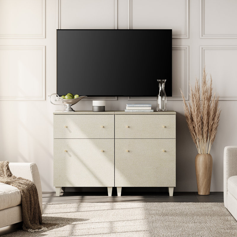 Meuble télé pour téléviseur de 50 po ou moins Lytarra, Beige