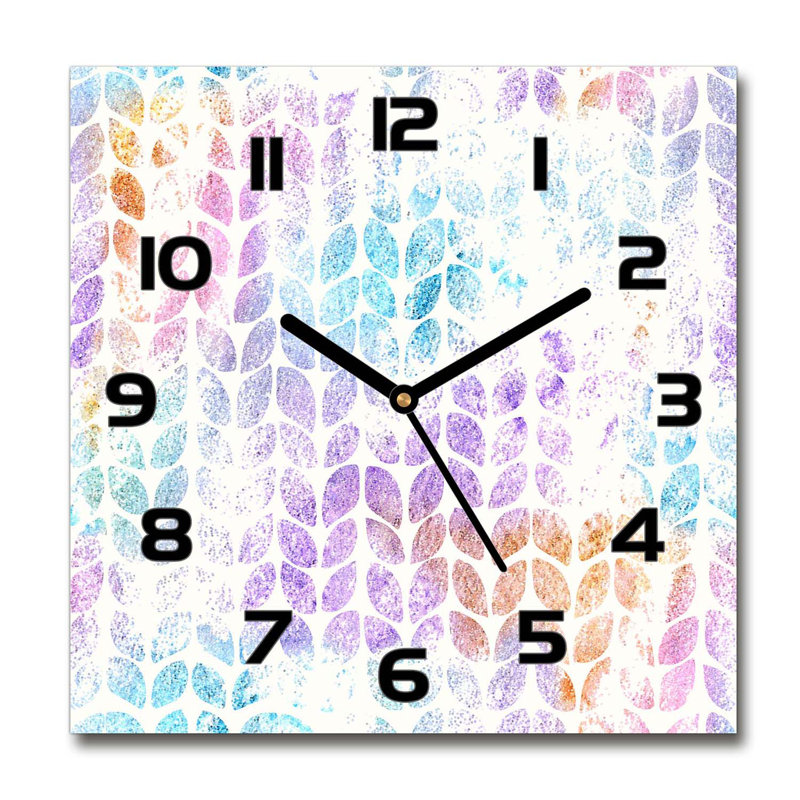 Ieda Glass Wall Clock, Black