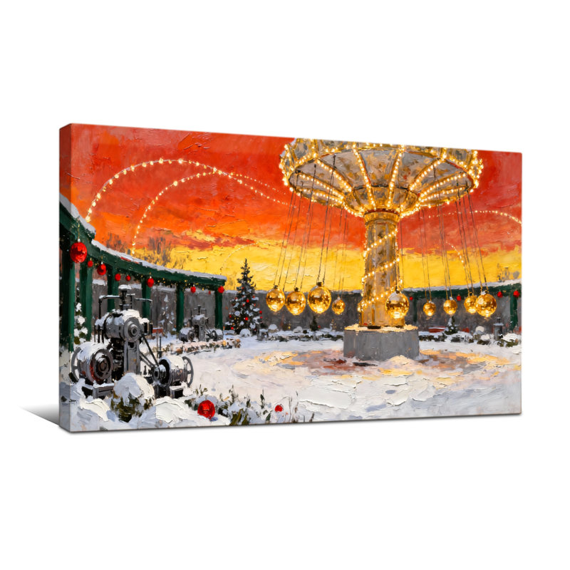 Scène de Noël avec lumières, H 16 po x l 32 po