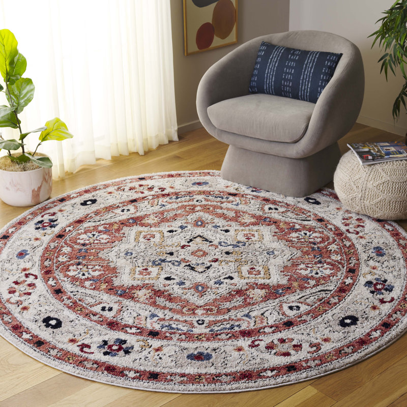 Luna Performance Oriental Rug, Round 6'7"