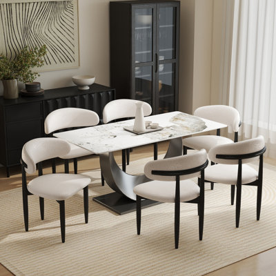 Juvan Modern Sintered Stone Dining Set