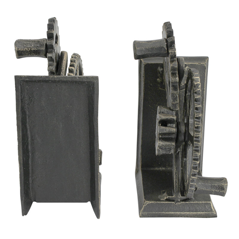 Serre-livres en fer Industrial Gear