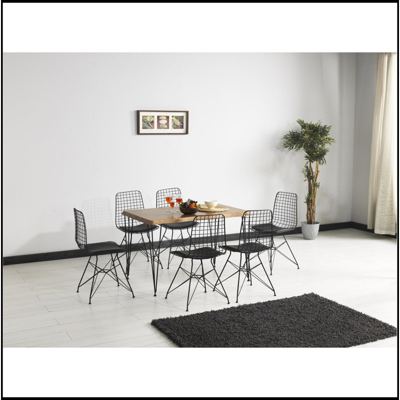Table de salle à manger en bois massif pour 4 à 6 personnes
