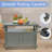  Vaydah Grill Carts Outdoor Storage Cabinet with Wheels, Metal Outdoor Grill Table Kitchen Dining Table Cooking Prep BBQ Table for Patio, Kitchen Island, Home Party, Bar-370196335