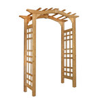 47'' W x 18'' D Solid Wood Arbor in Brown