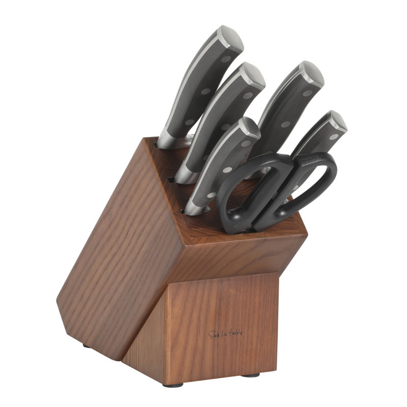 Ensemble de couteaux de cuisine 7 pièces Sur La Table Kitchen Essentials, Noir