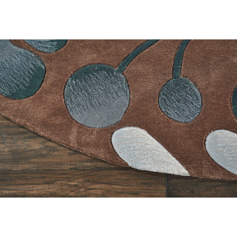 Brittni Floral Indoor Rug, Round 8'