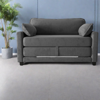 Convertible Corduroy Sofa Bed With Storage, Modern Design For Home