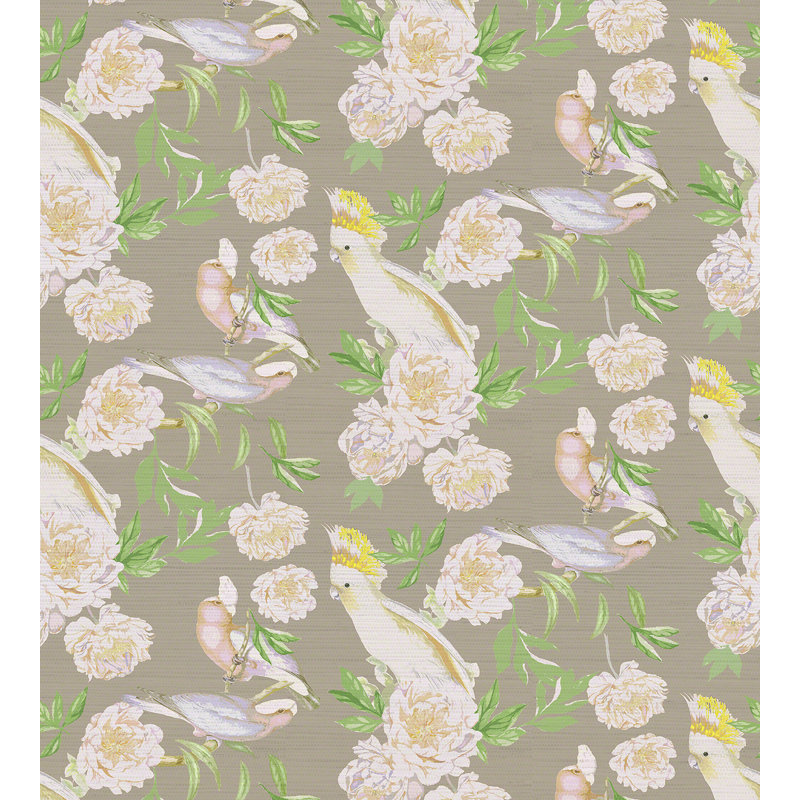 Regency Moderne Floral Metallic Wallpaper Roll, Breakers