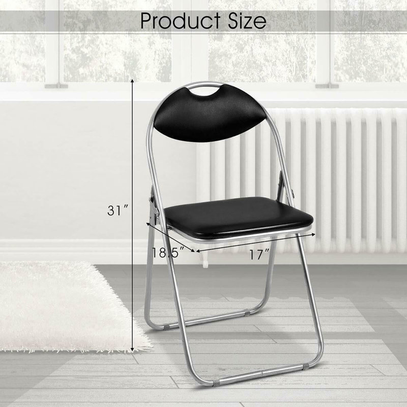Ensemble de 6 chaises pliantes empilables en résine / résine Inbox Zero Italee