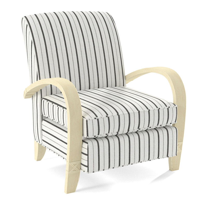 Vero Armchair, Bisque, White Performance Fabric; 0851-94