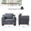 Fauteuil d'appoint rembourré en tissu de 40 po de large avec coussins-236904656