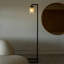 Lampe sur pied industrielle 1 lumière à DEL 68 po avec abat-jour cylindrique en verre craquelé Henry