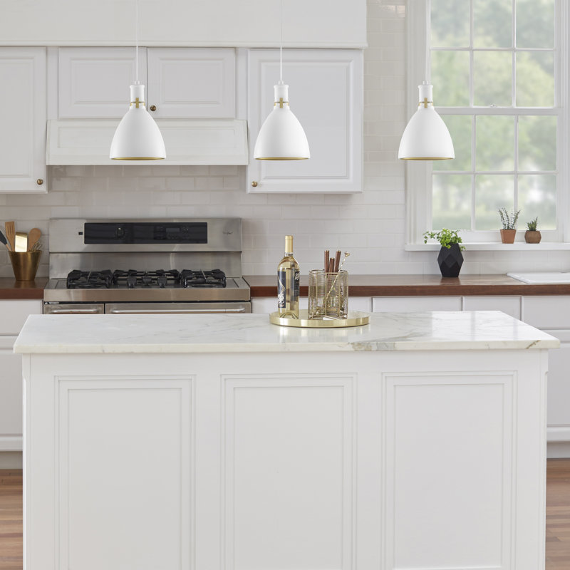 1 - Light Single Pendant, White