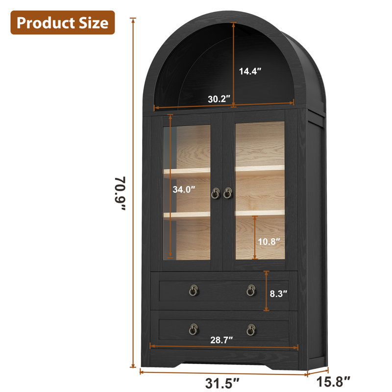 Winston Porter Caspian Modern 70.9" Storage Bookcase