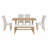 6-Piece Retro Rectangular Dining Table Set-115300249-115300248