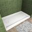  Base de douche 60 po x P 32 po à simple seuil avec couvercle de bonde inclus, surface de douche antidérapante à surface texturée blanche-113933234