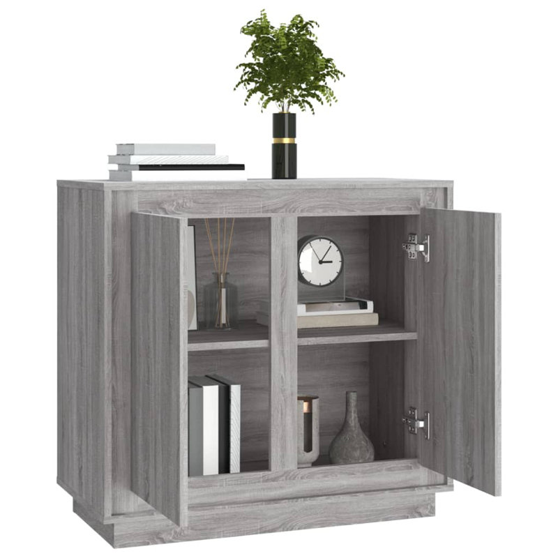Sideboard 80x34x75 cm Engineered Wood, Grey Sonoma