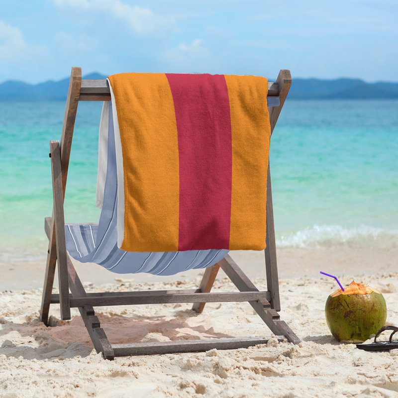 Beach Towel, Yellow/Red