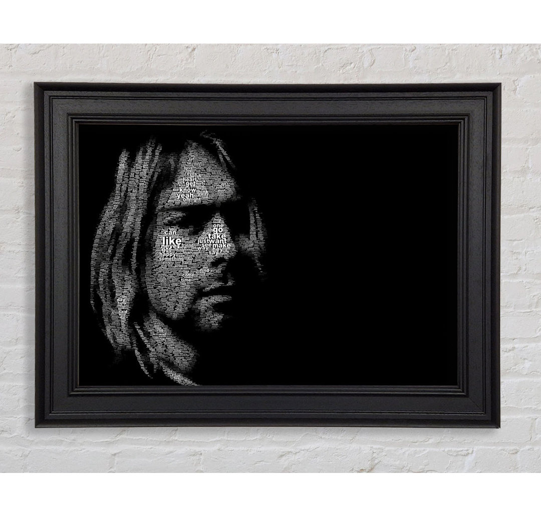 Kurt Cobain Portrait Gerahmter Druck