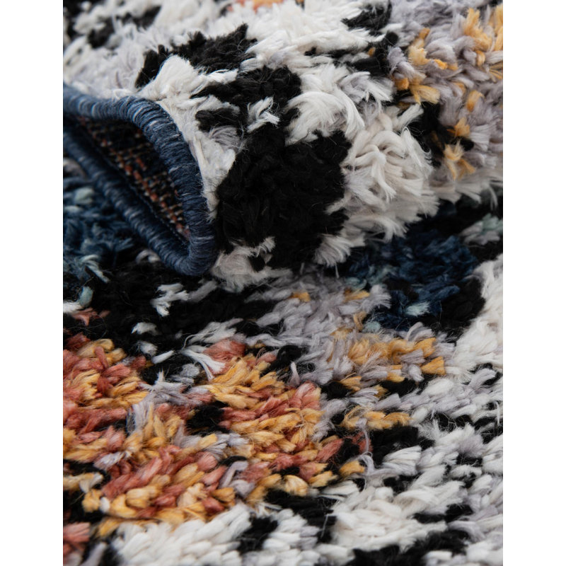Tapis bleu marine / beige Allenvale, Rond 7 pi 10 po