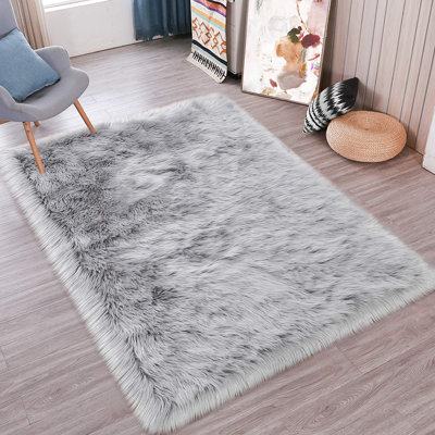 Dileo Sheepskin Abstract Indoor Rug