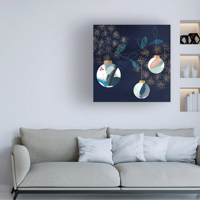 Art mural sur toile «The Holiday Aisle® Jennifer Paxton Parker Crafty Blue Christmas II»