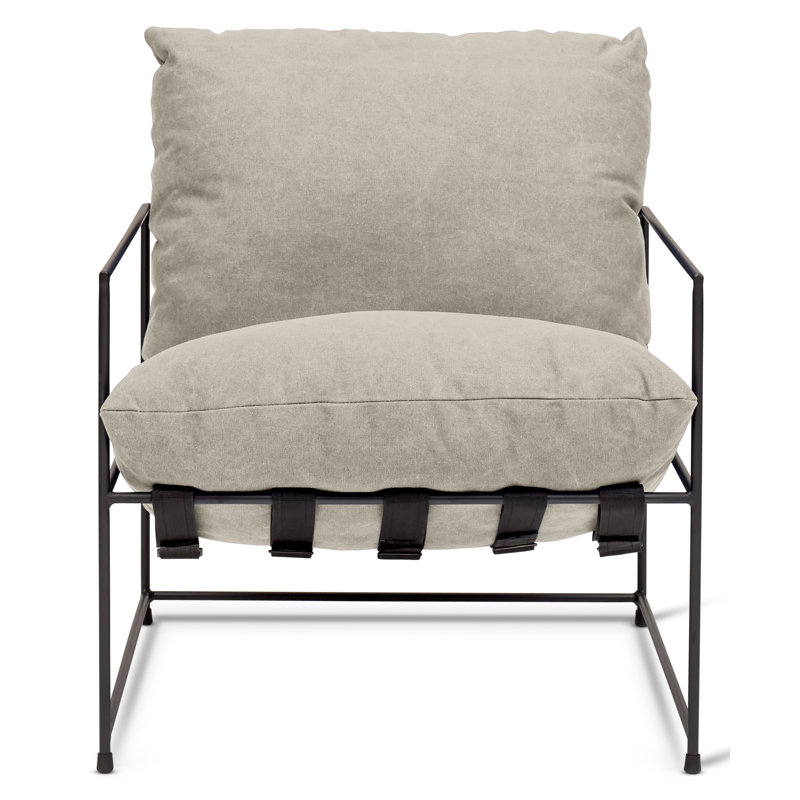 Fauteuil de 28,5 po de largeur Danita, Toile performance beige délavée