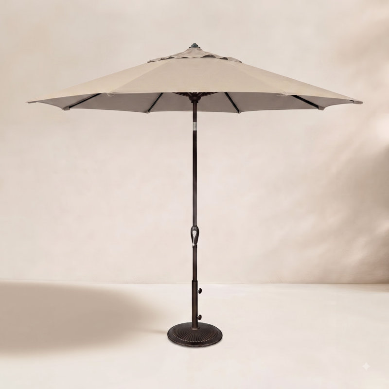 Colete 9' Octagon Auto Tilt Market Umbrella, Cream