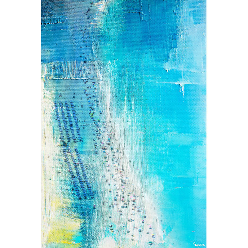 « aqua beach » par parvez taj,, reproduction sur toile tendue, H 60 po x l 40po x P 1,5 po