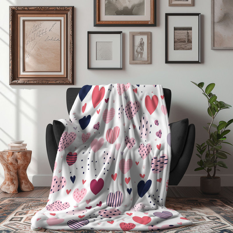 Couverture rose 1 pièce de qualité supérieure, L 50 po x L 60 po