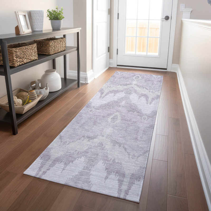 Premium Machine Washable Prisco Lavender Rug, Runner 2'3" x 7'6"