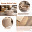 Table basse ronde avec rangement Travertine