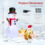 Ensemble gonflable de Noël bonhomme de neige et chien