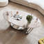 Table basse ovale en faux marbre-1945917120
