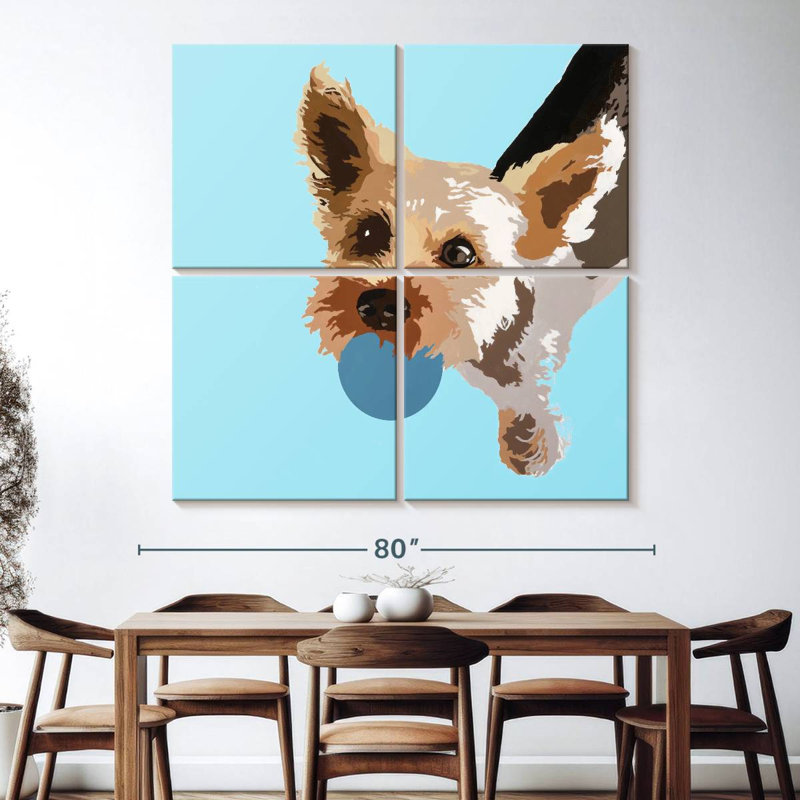 Brampt Rex On Light Blue, 74'' H x 74'' W
