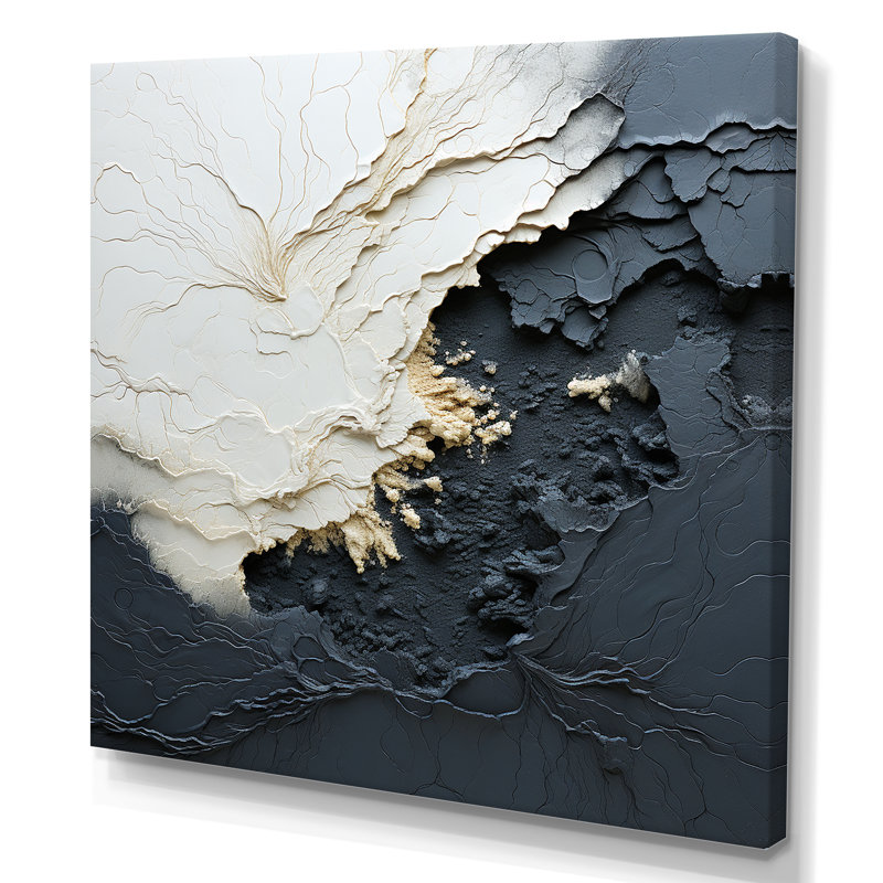 Minimalisme, peinture vague III - art mural côtier, Toile tendue, Sans cadre, 44" H x 44" W