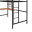 Lit mezzanine simple en métal avec bureau et tablette-473737702