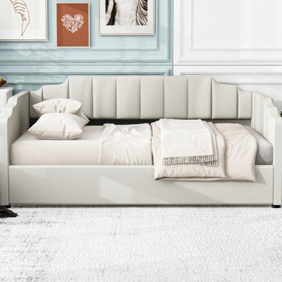 White Size Upholstered Daybed With Storage Function - Versatile & Elegant Platform Bed For A Homey Living Space Storage, Full, Comfortable Sleep