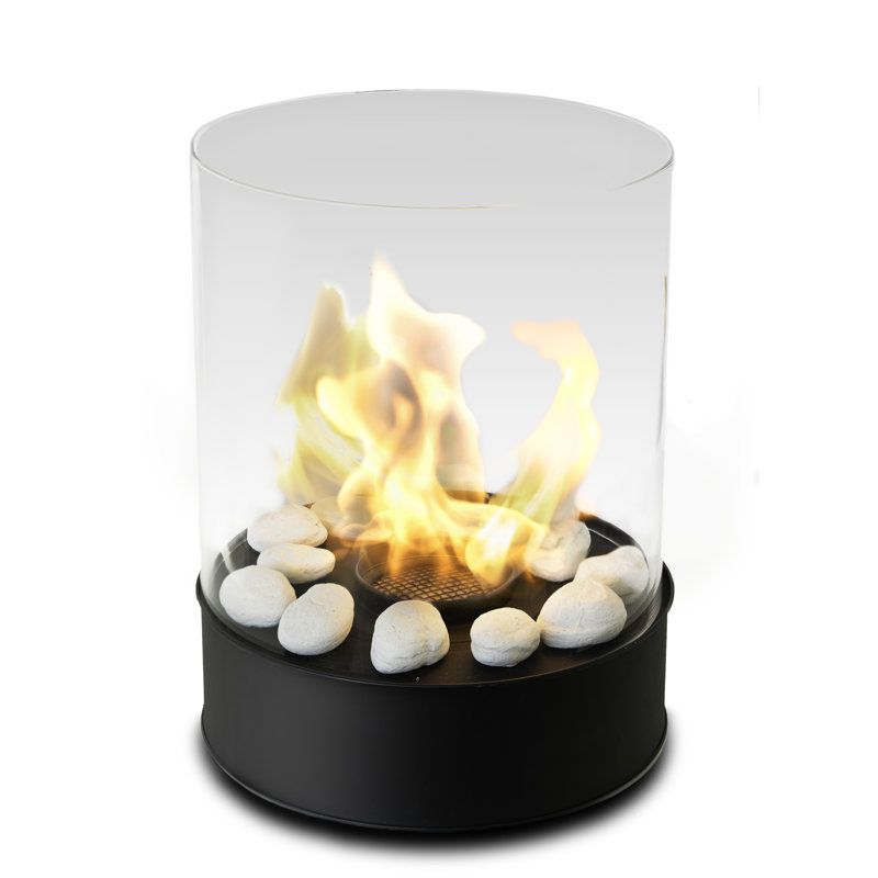 Planika Chantico Glassfire Tabletop Bioethanol Fireplace - Free Standing Bio Fireplace - Outdoor & Indoor Mini Fire Pit - Bio Fuel Heaters For Home & Garden - Clean Combustion
