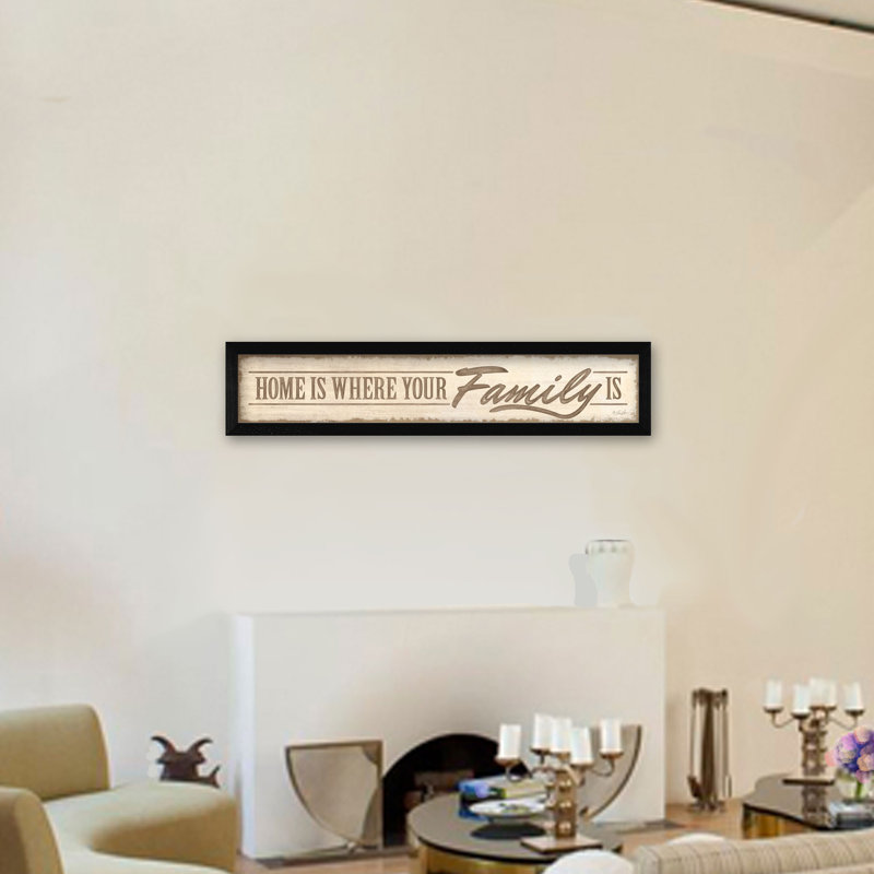 « home is », art textuel encadré