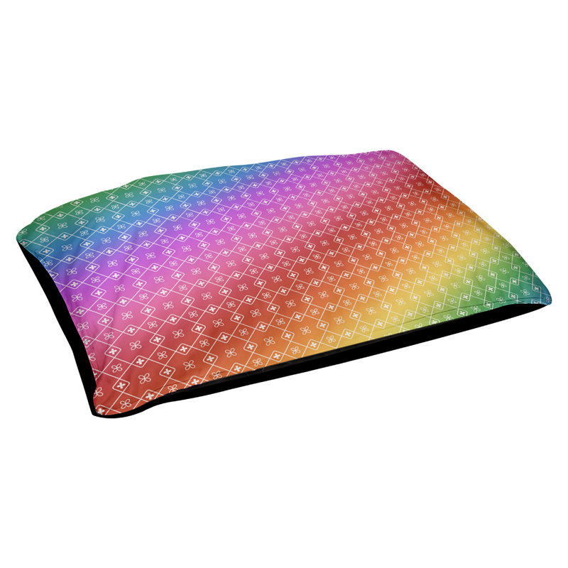 Coussin Campion, Moyen - L 42,5 po x l 32,5 po, Rose, rouge et jaune