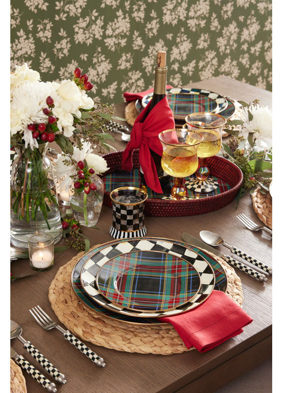 Tartan Black Salad/Dessert Plate