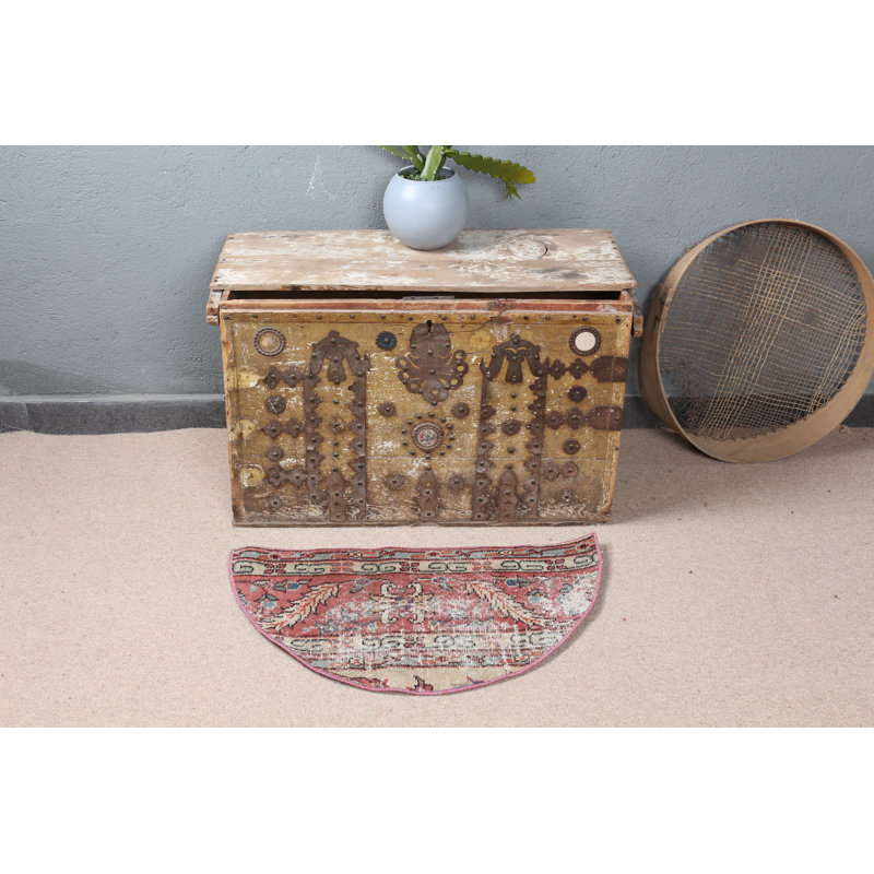 Tapis turc antique antique rouge idéal pour les cadeaux et comme tapis de porte