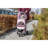 Foldable Pet Stroller For Cats And Dogs, Pet Carrier Strolling Cart With Weather Cover, Storage Basket, Cup Holder