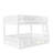 Full XL over Queen Bunk Bed with Ladder, Guardrails, Pegboard & Bookshelf, White-775548849-775548851