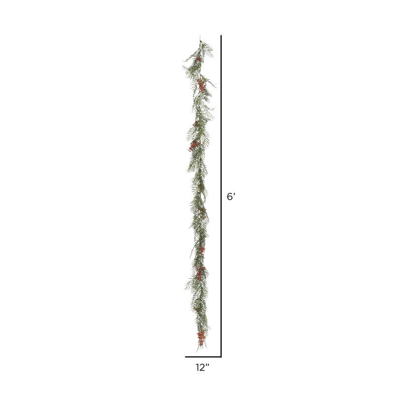 Guirlande à baies et feuilles artificielles brésiliennes